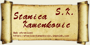 Stanica Kamenković vizit kartica